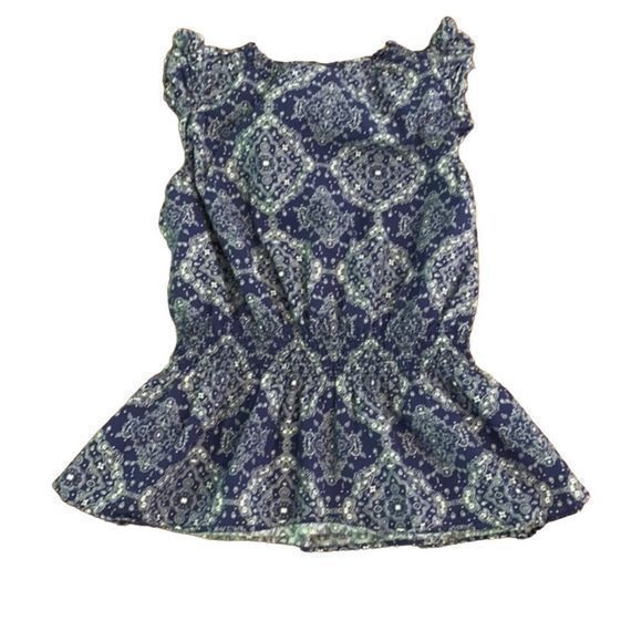 Chaps Navy Blue Girls Peplum Top - Picture 4 of 4